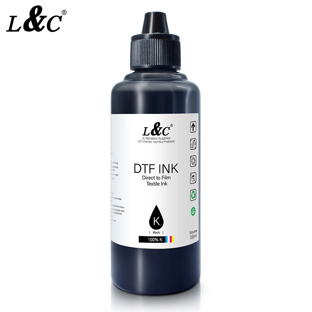 Good quality refill ink 100ml white pigment dtf ink dtf for white ink circulation epson p600 r1390 i3200