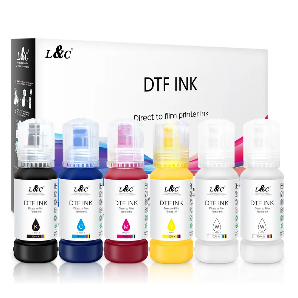 Good quality refill ink 100ml white pigment dtf ink dtf for white ink circulation epson p600 r1390 i3200