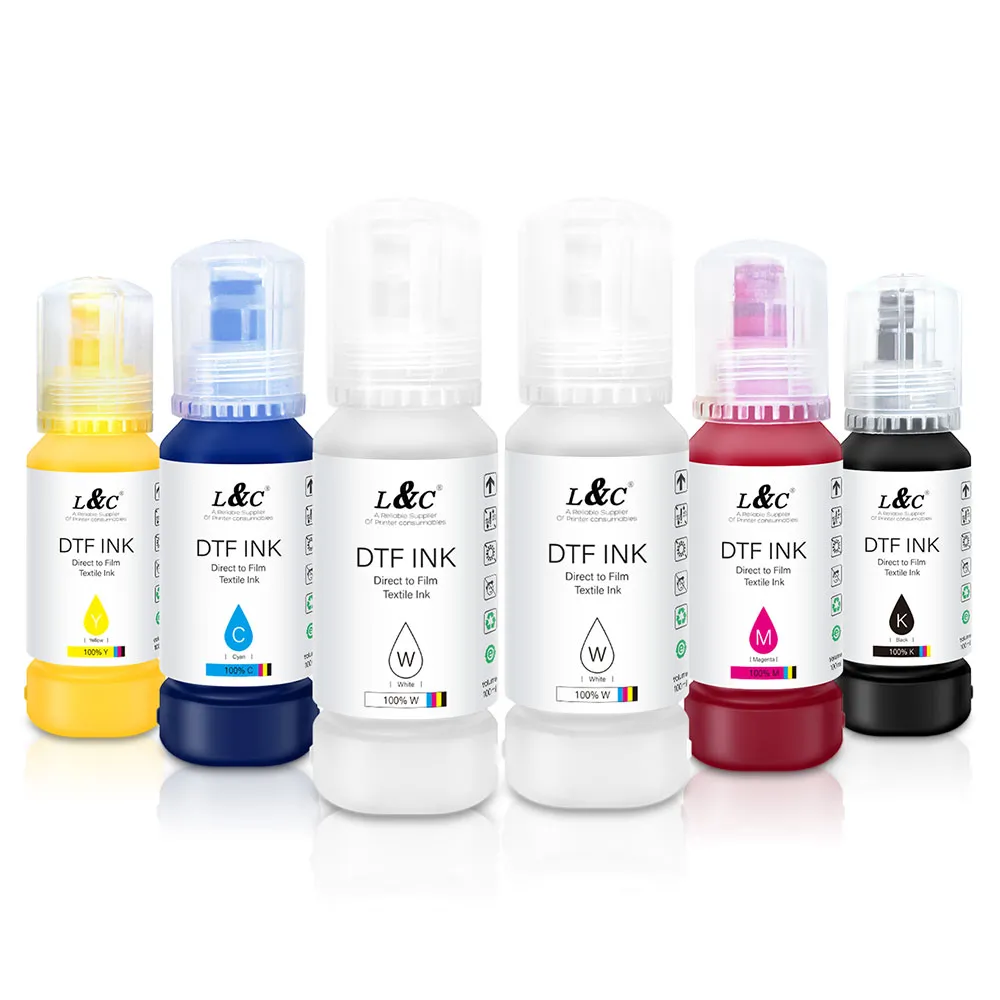 Good quality refill ink 100ml white pigment dtf ink dtf for white ink circulation epson p600 r1390 i3200