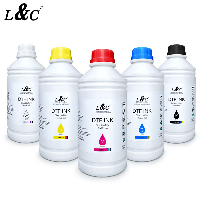 Textile 500ml 1000ml Premium DTF Printer Film white pigment ink DTF ink for dtf printer l1800 i3200 l80m