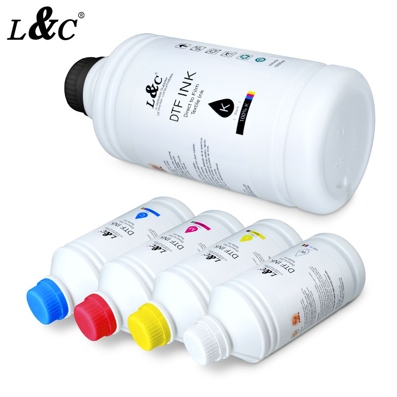 Textile 500ml 1000ml Premium DTF Printer Film white pigment ink DTF ink for dtf printer l1800 i3200 l80m