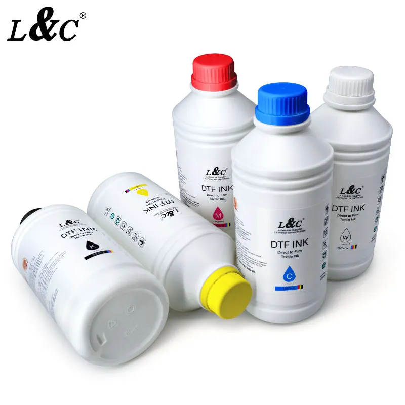 Textile 500ml 1000ml Premium DTF Printer Film white pigment ink DTF ink for dtf printer l1800 i3200 l80m