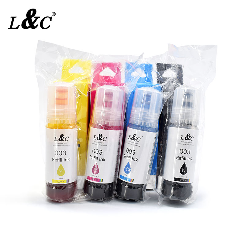 Premium EP003 Compatible Bulk Water Based Bottle Refill Tinta Dye 003 Ink for Epson L3100 L5196 L3110 L3150 Printer