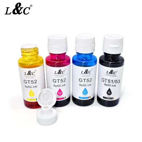 GT51 GT52 GT53 GT 51 52 53 compatible water based Dye ink refill Ink For HP Deskjet GT series 5810 5820