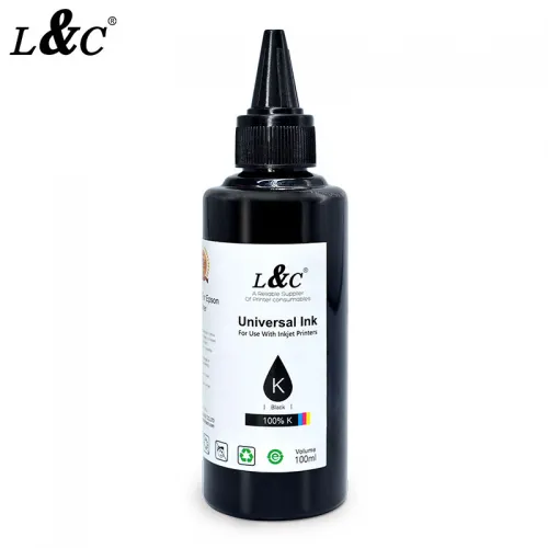 L&C factory wholesale 100 ml refill inkjet printer premium dye universal ink for desktop printer hp epson brother canon 4 colors