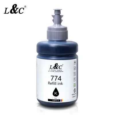 Factory direct sell premium compatible 140ml dye pigment tinta refill 774 ink for epson inkjet printer L605 L655 L1455